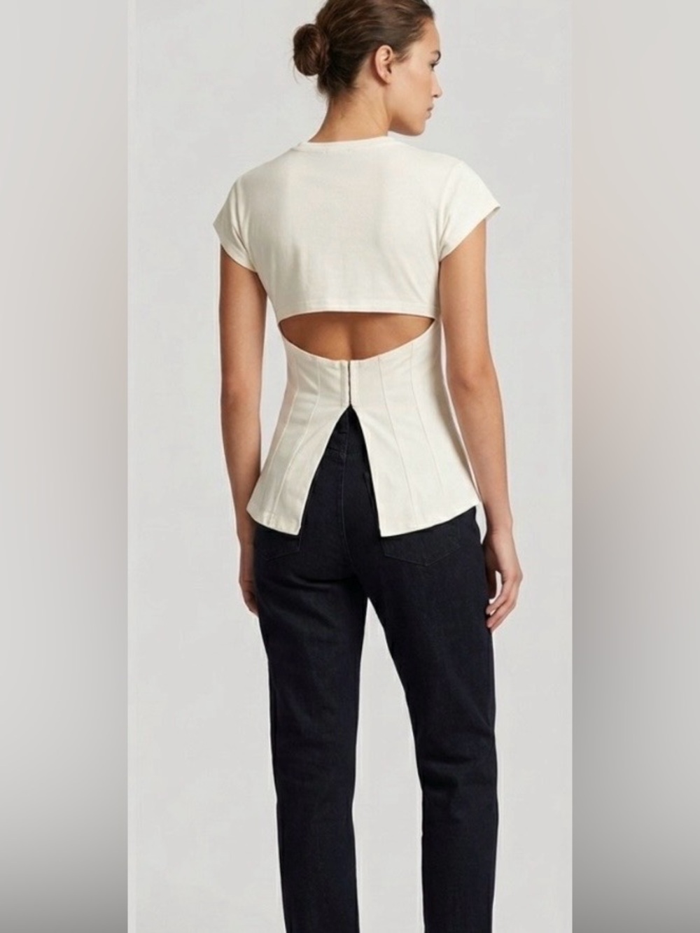 Short Sleeve Back-Cutout Tee